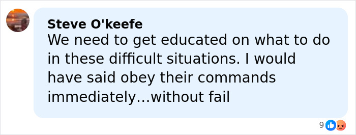 Screenshot of a Facebook comment on a post about a mom slain by ICE agent, showing opinions from family members. Screenshot of a Facebook comment on a post about a mom slain by ICE agent, showing opinions from family members.