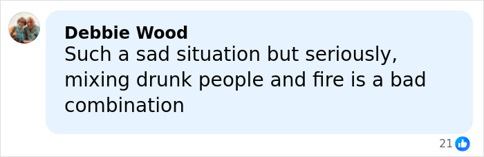 Comment by Debbie Wood expressing concern about the deadly Swiss ski bar fire linked to negligence and fire safety risks.