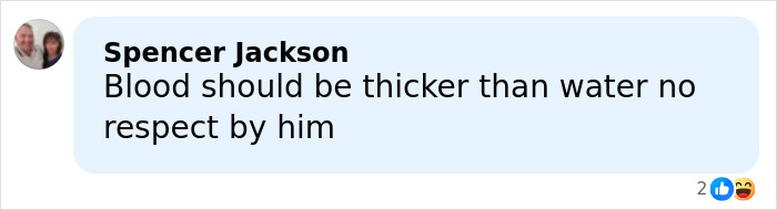 Comment from Spencer Jackson expressing disappointment and lack of respect related to Adam Peaty's name change after wedding controversy.