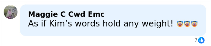 Screenshot of a social media comment reacting to Kim Kardashian's Taylor Swift comments amid Blake Lively text reveal.
