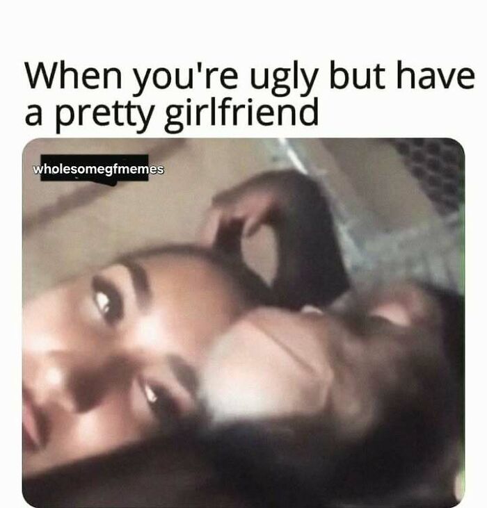 Couple sharing a loving moment with a humorous meme, perfect for sending loving memes to your girlfriend to feel appreciated.