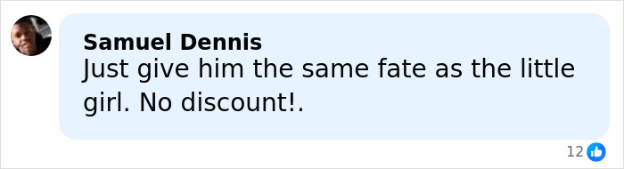 Comment by Samuel Dennis expressing anger related to a five-year-old&rsquo;s chilling last words before disappearance in Alligator Alley.