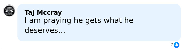 Screenshot of a Facebook comment expressing hope for justice related to a five-year-old&rsquo;s chilling last words before disappearance.