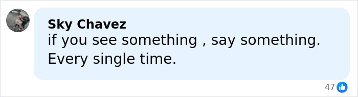 Alt text: Message reading if you see something say something reflecting the girl abandoned in mobile home situation