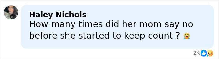 Screenshot of a social media comment reacting emotionally to a girl abandoned in a mobile home for a year.