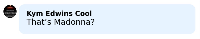 Comment reading That’s Madonna referencing a controversial Dolce & Gabbana ad with younger men and a c****h shot. Comment reading That’s Madonna referencing a controversial Dolce & Gabbana ad with younger men and a c****h shot.