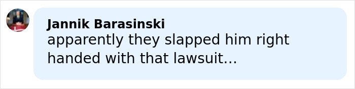 Comment from user Jannik Barasinski discussing reaction to Will Smith accused of harassing and grooming lawsuit.
