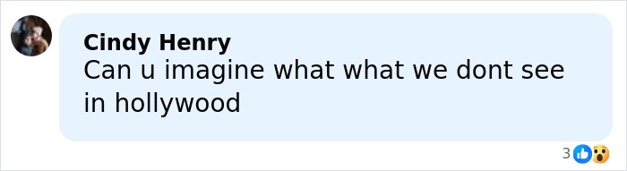 Comment by Cindy Henry expressing concern about unseen issues in Hollywood, related to Will Smith harassment allegations.
