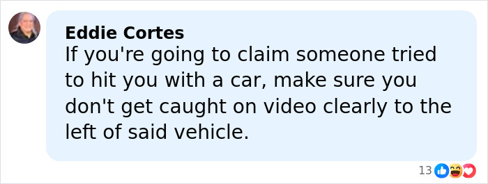 Facebook comment from Eddie Cortes about a car incident related to a mom of a 6-year-old slain by ICE in Minneapolis. Facebook comment from Eddie Cortes about a car incident related to a mom of a 6-year-old slain by ICE in Minneapolis.