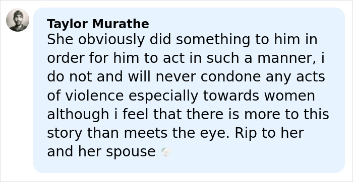 Screenshot of a social media comment discussing the twisted homicide of Ohio dentist and wife, with motive suggested.