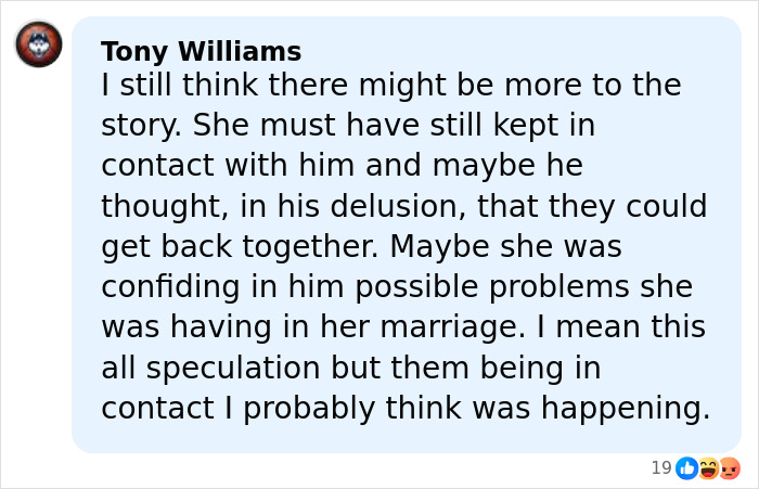 Facebook comment discussing possible motives in twisted homicide of Ohio dentist and wife based on contact and marriage issues. Facebook comment discussing possible motives in twisted homicide of Ohio dentist and wife based on contact and marriage issues.