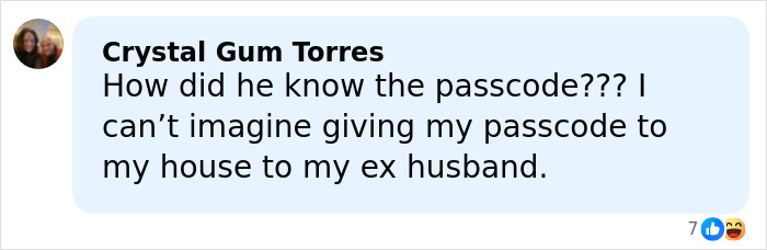 Comment by Crystal Gum Torres questioning how the passcode was known in twisted homicide of Ohio dentist and wife case.