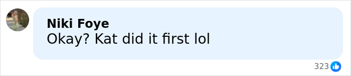 Screenshot of a social media comment by Niki Foye responding to a previous message in a casual tone.