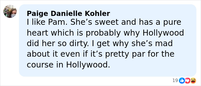 Comment on Pamela Anderson wanting an apology from Seth Rogen after a negative Golden Globes experience.