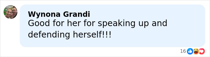 Comment from Wynona Grandi expressing support for Pamela Anderson wanting apology from Seth Rogen after Golden Globes incident.