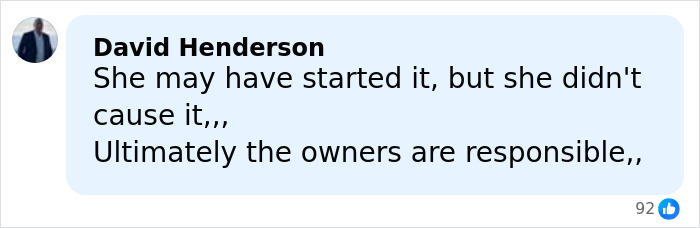 Comment by David Henderson discussing the fate of waitress allegedly linked to Swiss ski resort fire causing 40 deaths.