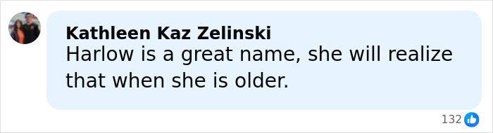 Comment by Kathleen Kaz Zelinski discussing Nicole Richie's 18-year-old daughter&rsquo;s new name and its impact.