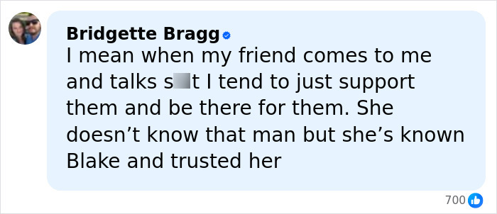 Screenshot of a leaked text conversation referencing Taylor Swift discussing Blake Lively and Justin Baldoni.