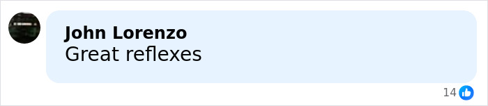 Comment from John Lorenzo praising great reflexes in response to viral bartender incident involving drunken customer.