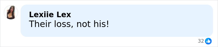 Comment reading Their loss, not his in response to SF bartender fired after viral response to drunken Karen incident.