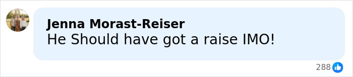 Screenshot of a social media comment saying a SF bartender should have got a raise after viral response to drunken Karen.