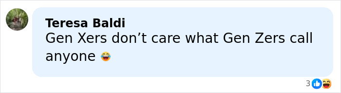 Screenshot of a social media comment discussing Gen Z opinions on the male Karen name debate.
