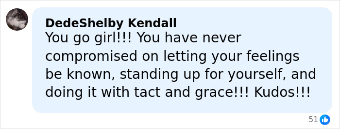 Comment praising a woman for standing up with tact and grace related to Chevy Chase's N-word scandal resurfacing.