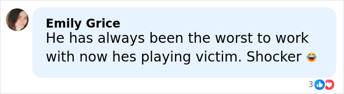 Comment by Emily Grice criticizing Chevy Chase amid N-Word scandal resurfacing and Community actress reacting to new documentary.