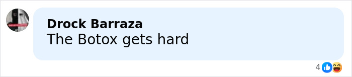 Text comment on a social media post saying The Botox gets hard, sparking reactions related to Kylie Jenner&rsquo;s beauty hack.