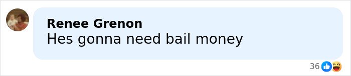 Screenshot of a social media comment referencing Minneapolis ICE agent and crowdfunding for bail money. Screenshot of a social media comment referencing Minneapolis ICE agent and crowdfunding for bail money.