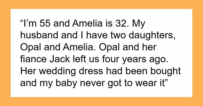 Woman Refuses To Let Elder Daughter Wear Late Daughter’s Wedding Dress, She Goes Ballistic