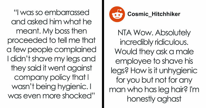 HR Sets Meeting With 21YO After Boss Calls Her Out For Not Shaving Her Legs And She Retorts