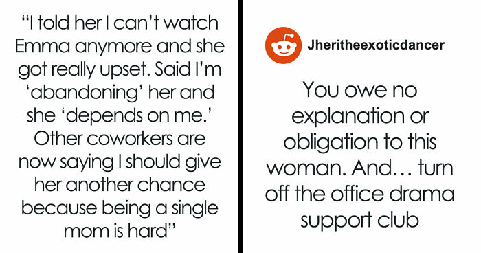 Coworker Shuts Down Lady’s Babysitting Requests, Stunned As She Faces Backlash From Other Colleagues
