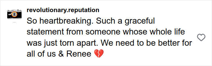 Social media comment expressing heartbreak and support for Renee Good’s wife after fatal ICE incident that shook the community. Social media comment expressing heartbreak and support for Renee Good’s wife after fatal ICE incident that shook the community.