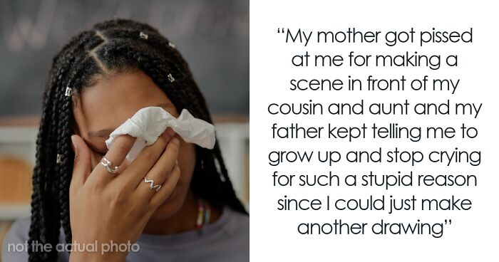 Dad Doodles All Over His Teen’s First Drawing, Says It’s No Big Deal But She’s Crushed