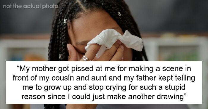 Daughter Loses It When She Sees Dad Doodling Over Her Drawing, Family Says She’s Overreacting