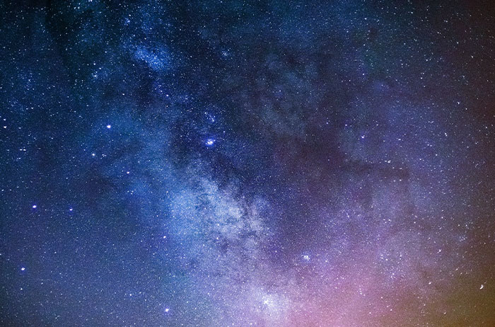 Milky Way night sky with dense stars, evocative of saw images on Google