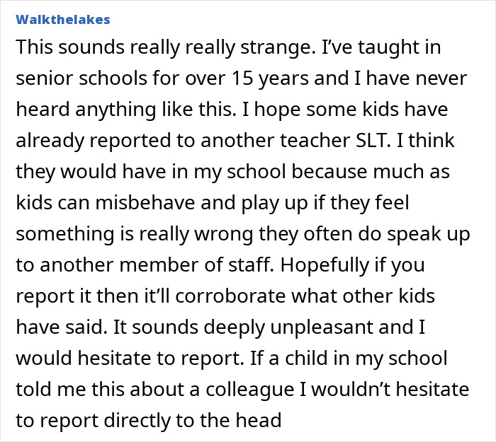 Comment from experienced teacher on unhinged teacher promoting group shaming in class and student concerns shared by mom. Comment from experienced teacher on unhinged teacher promoting group shaming in class and student concerns shared by mom.