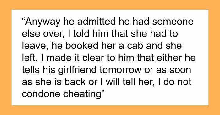 “I Am Disgusted”: Mom Shocked After Learning Son Is Cheating On GF, Threatens To Tell Her