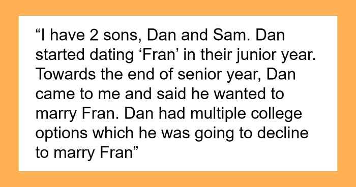 Woman Urges Son Not To Marry GF Just After High School, It Bites Her Back Years Later