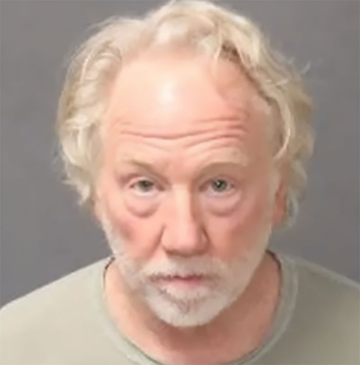 Mugshot of a middle-aged man with light hair and beard connected to Melissa Gilbert husband&rsquo;s horrific charges.