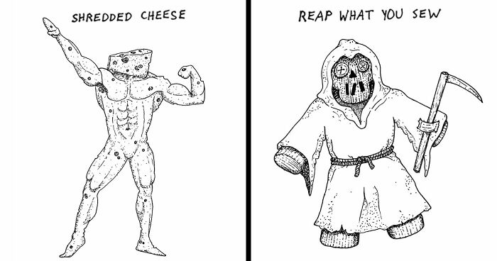 This Artist Drew One Visual Pun A Day For Inktober, And The Results Are Brilliant (31 Pics)