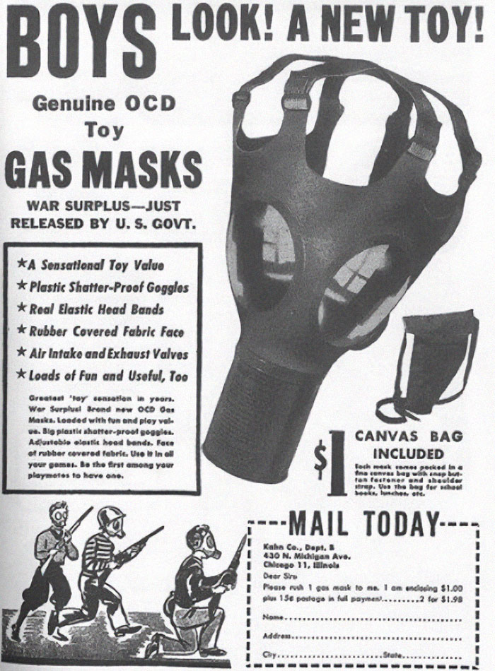 Genuine Ocd Toy Gas Masks -- For Genuine Ocd Kids! Is It Really A "Toy" Or Is It "Genuine War Surplus?
