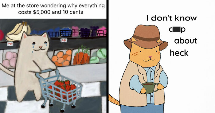 If You Love Cats And Gentle Humor, These 65 Illustrations Are For You