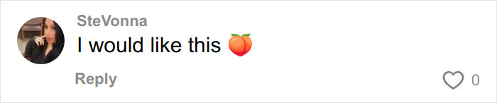 Comment from SteVonna expressing interest with a peach emoji, related to donated lifeless bodies for BBLs and implants.