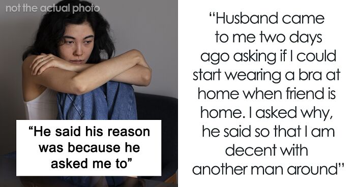 Woman Never Wears A Bra At Home, It Suddenly Starts Bothering Her Husband
