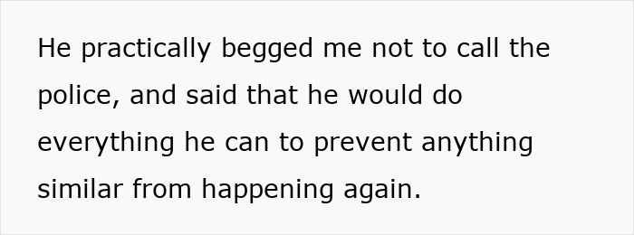 Text excerpt about a man pleading not to call the police while addressing strange happenings in his apartment. Text excerpt about a man pleading not to call the police while addressing strange happenings in his apartment.