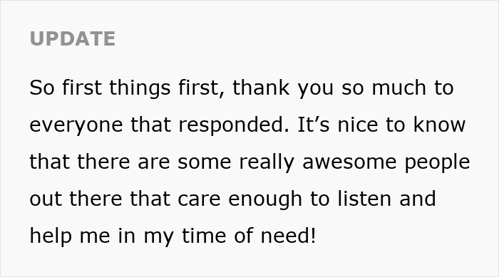 Update message expressing gratitude to supportive people during a woman&rsquo;s new career challenges.