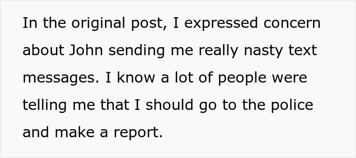 Text excerpt showing concern about a woman refusing to risk her new career due to friends needing free advice.