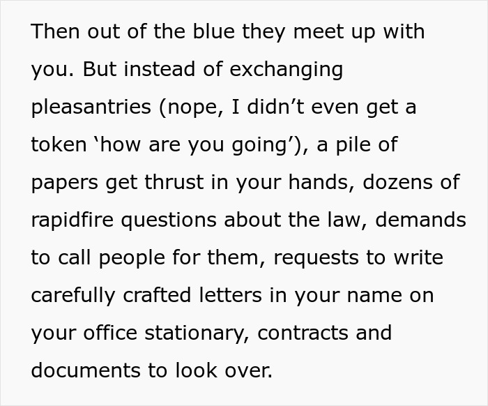 Text about a woman refusing to risk her new career by giving free advice to friends, revealing their true colors.